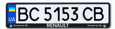 Рамка номерів Renault Рено 1654240926 фото