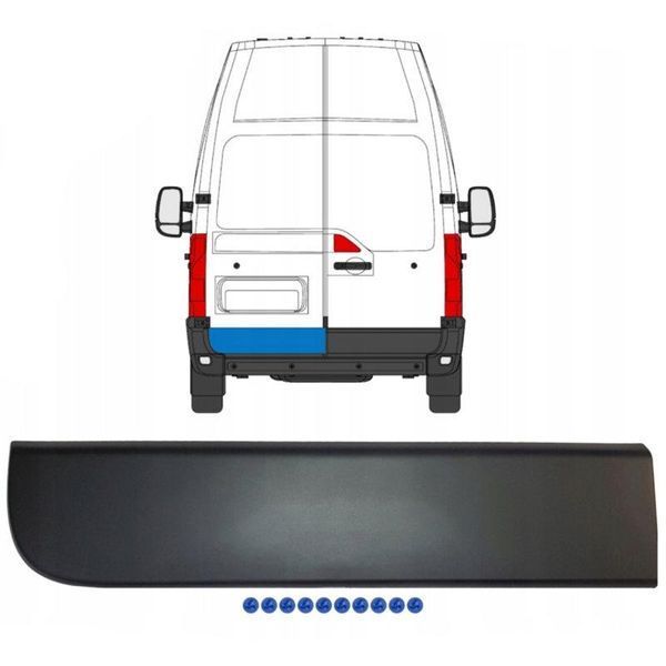 Молдинг задньої лівої двері Renault Master 3 Opel Movano 2010-2020 1754655045 фото