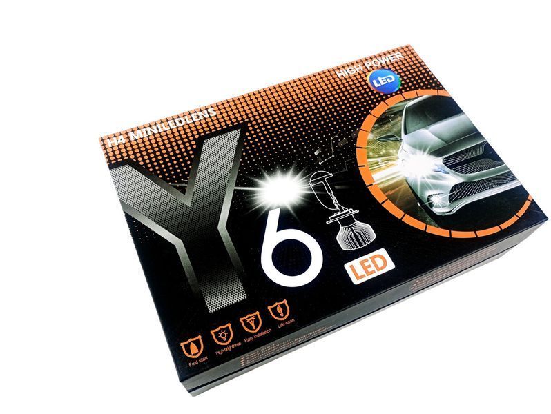 Светодиодные Led Лампы Y6 H4 Y6D Bi-Led 16000Lm - 5500K мини линзы H4 ксенон 70Ватт 2559444687 фото