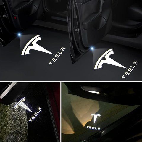 Подсветка дверей с логотипом для Tesla Model 3 Y X S 2 шт. 2603799708 фото