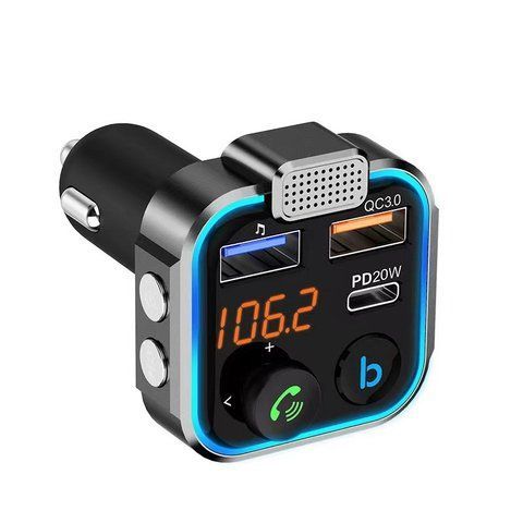 FM-трансмиттер BT23 Bluetooth 5.0 / MegaBass / QC 3.0 / RGB Black FM модулятор 2560616897 фото