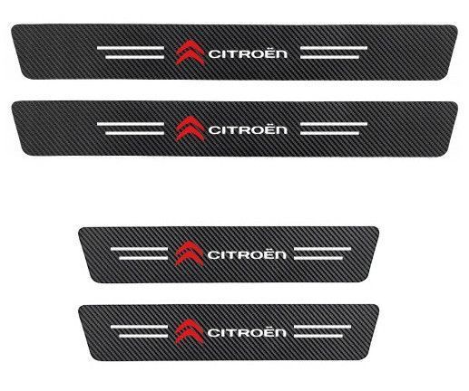 Защитная пленка накладка на пороги для Citroen Черный Карбон Плюс 4 шт 2303745624 фото