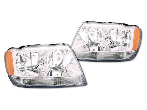 Фары передние для Jeep Grand Cherokee WJ 2002-2004 хром 1693827520 фото