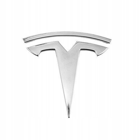 Эмблема Tesla Шильдик Значок Тесла 60мм Хром 2499674996 фото