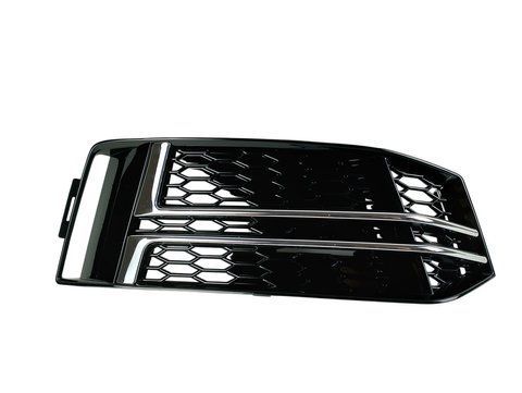 Решетка в передний бампер правая для Audi A4 B9 S-Line 2016&ndash;2018 8W0807681F глянцевая с хромом 2995468564 фото