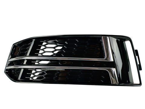 Решетка в передний бампер левая для Audi A4 B9 S-Line 2016&ndash;2018 8W0807682F глянцевая с хромом 2995471614 фото