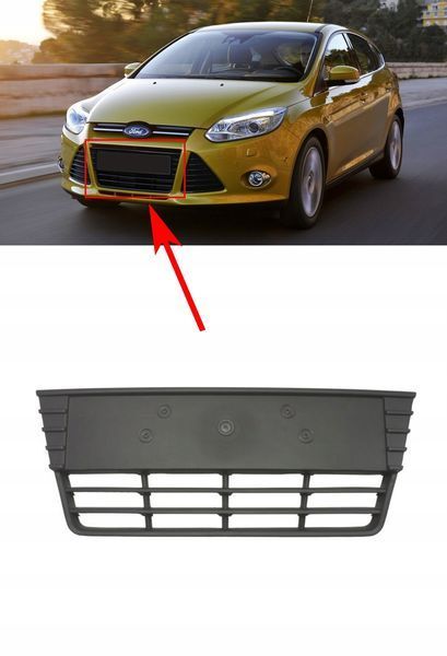 Решітка в бампер середня Ford Focus 2011-2014 форд фокус 1647342915 фото