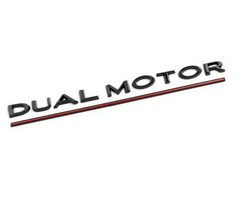 DUAL MOTOR Надпись на авто Tesla Model X S Y 3 Черный глянец + красная полоска буквы Тесла 2499763020 фото