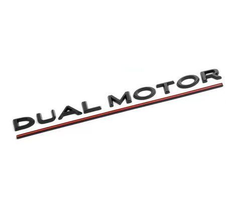 DUAL MOTOR Надпись на авто Tesla Model X S Y 3 Черный матовый + красная полоска буквы Тесла 2499771599 фото