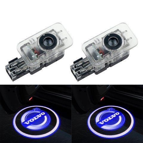 LED подсветка дверей с логотипом для Volvo S60 S90 V40 V60 XC60 XC90 2шт 2565196493 фото
