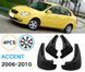 Брызговики для Hyundai Accent 2006-2010 2496129380 фото 1