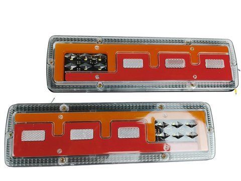 Комплект задних фонарей для прицепа, лафеты, грузовиков 12-24V FJ2454 2599095983 фото