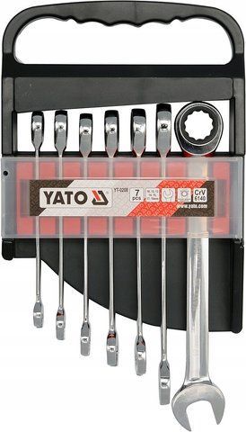 Набір ключів комбінованих з тріскачкою YATO YT-0208 2126979452 фото