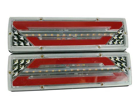 Комплект задних фонарей для прицепа, лафеты, грузовиков 12-24V FJ2456 2599188350 фото