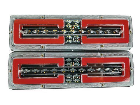 Комплект задних фонарей для прицепа, лафеты, грузовиков 12-24V FJ2457 2599513429 фото