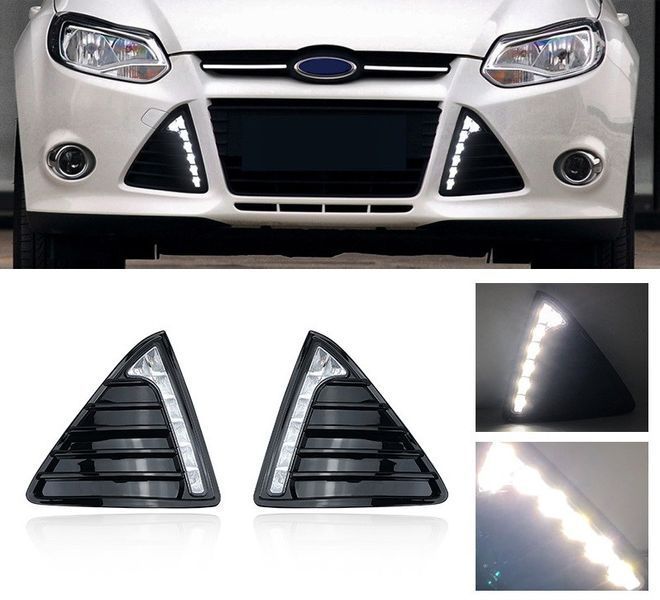 Комплект решіток з денними ходовими вогнями Ford Focus 3 2010-2014 2615107963 фото