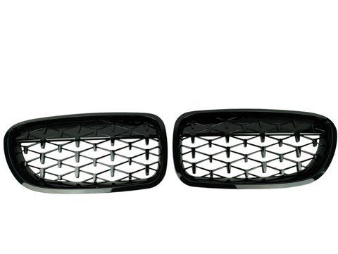 Решетка радиатора (ноздри) тюнинг для BMW 5 F10 F18 2010-2016 черная 2602678287 фото
