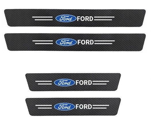 Защитная пленка накладка на пороги для Ford Черный Карбон Плюс 4 шт 2303699996 фото